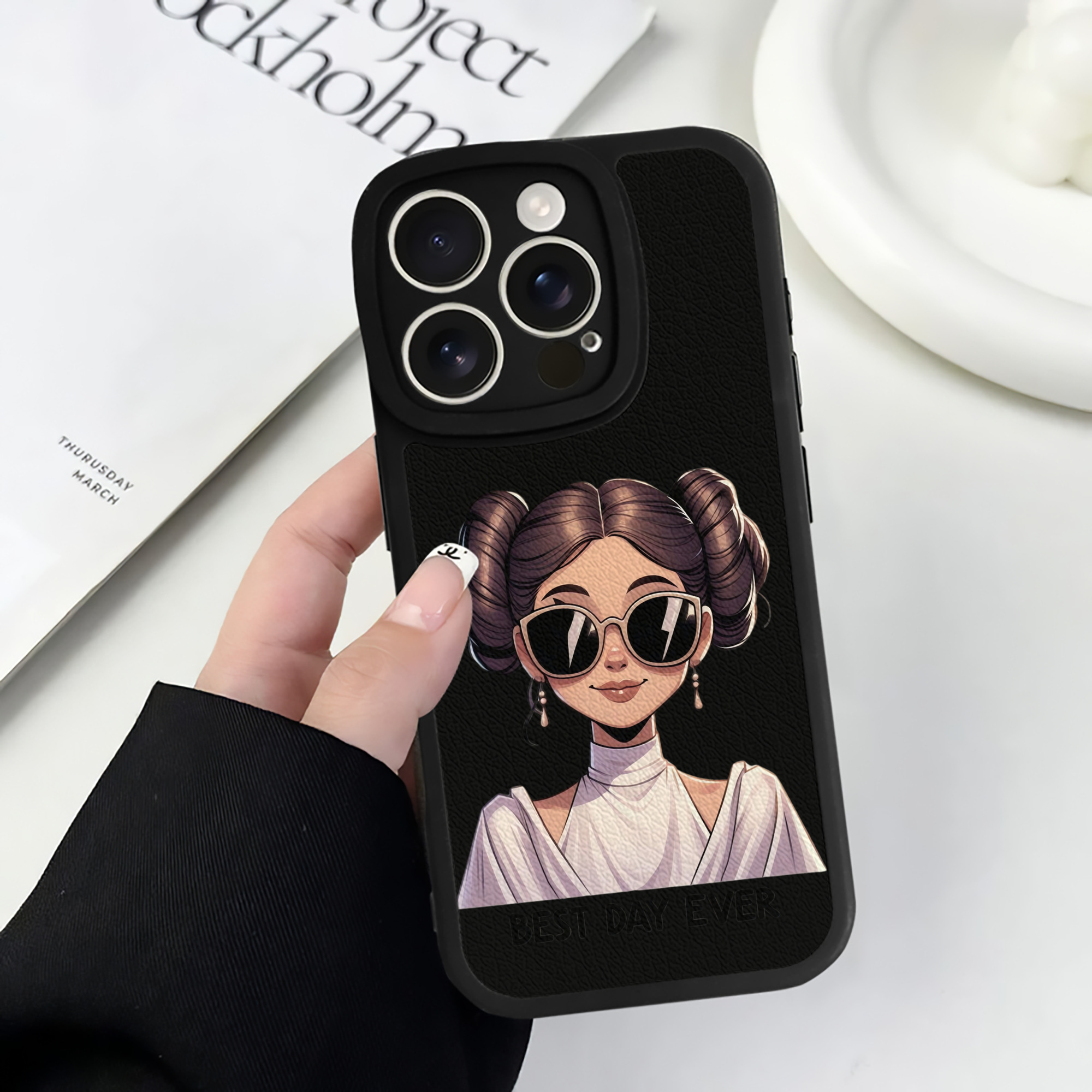 （画像用） スター・ウォーズ Star Wars 【iPhone 16シリーズ対応】シリコンスマホケース（レザー調） 材質：シリコン